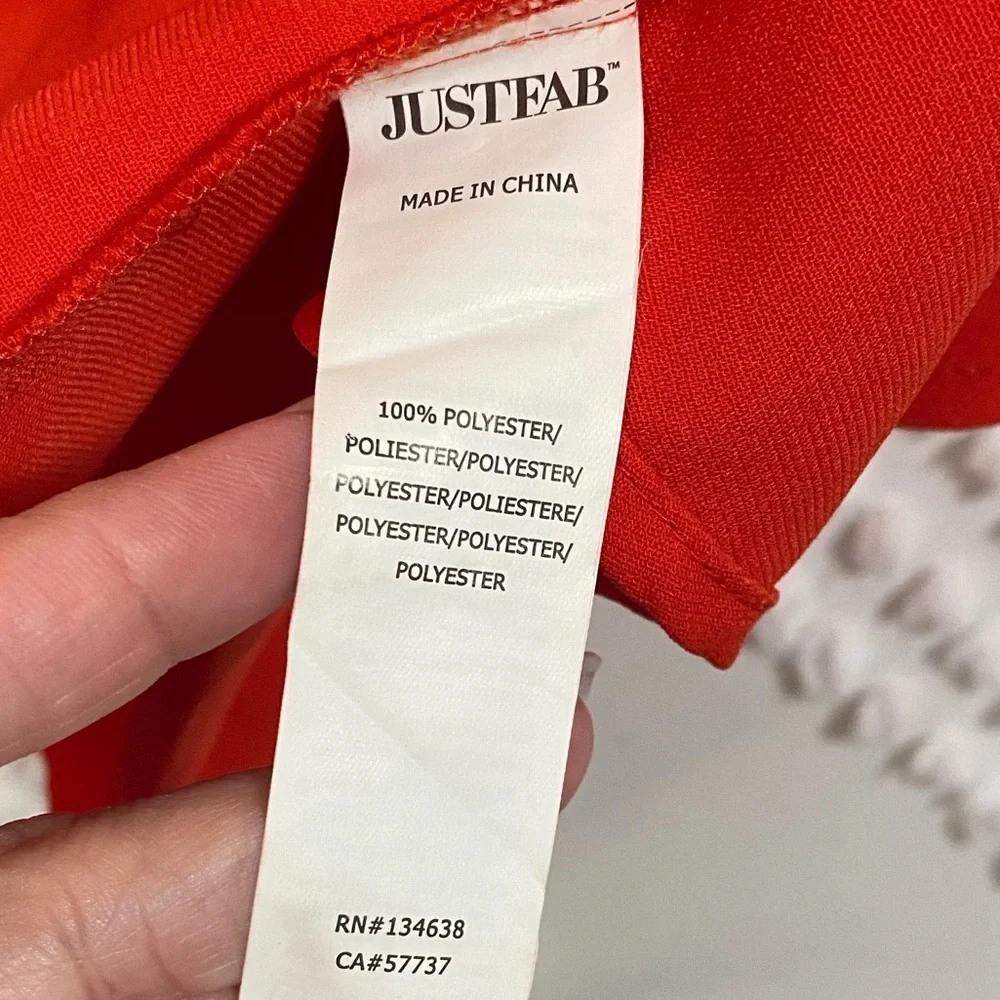 JustFab red ruffle front open blazer jacket s - Picture 7 of 8